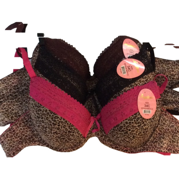 3 Ladies Animal Print Underwire Bra’s NWT - Picture 1 of 4